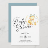 Mama Duck and Duckling Baby shower Kaart (Voorkant / Achterkant)