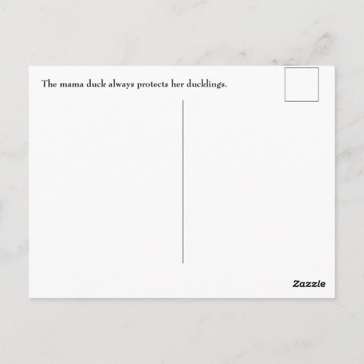 Mama Duck avec carte postale (Dos)