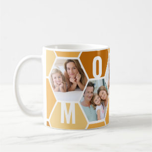 Mama Editable 5 Foto 5 Letter Honeycomb Koffiemok