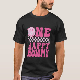 Mama Eén Gelukkig 1e Verjaardag Meisje Thema Famil T-shirt