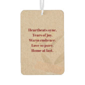 Mama eerst knuffelen luchtverfrisser (Achterkant)