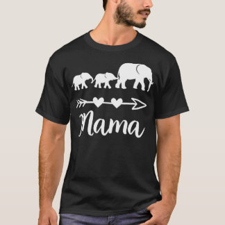 Mama Elephant 2 baby's Kinder moeder van twee luid T-shirt