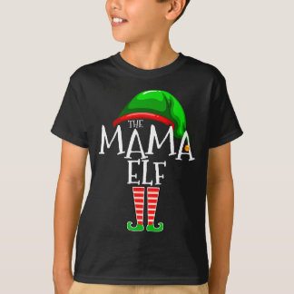 Mama Elf Familie Matching Groep Kerstcadeau T-shirt