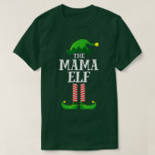 Mama Elf Matching Family Group Kerstparty Mam T-shirt (Design voorkant)