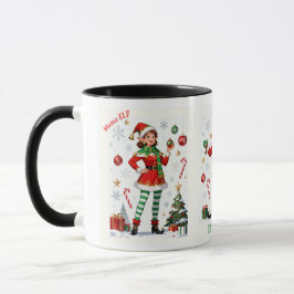 Mama Elf Mug – Cute Holiday Christmas Coffee cup Mok