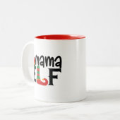 Mama Elf Tweekleurige Koffiemok (Voorkant links)