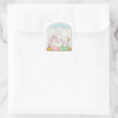 Mama en Baby Bunny Sticker cadeau label (Tas)