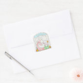 Mama en Baby Bunny Sticker cadeau label (Envelop)