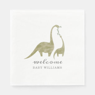 Mama en Baby Dinosaur neutraal Baby shower Servet