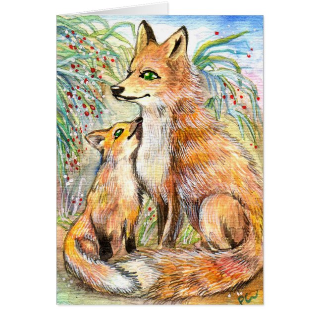 Mama en Baby Fox (Voorkant)