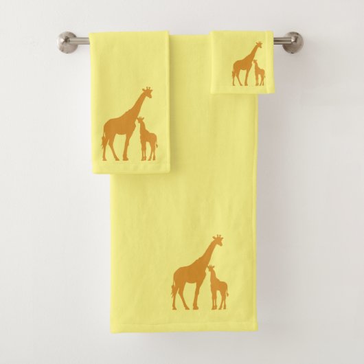 Mama en Baby Giraffe Bad Handdoek (Insitu)