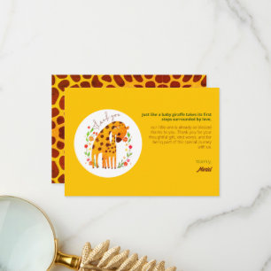 Mama en Baby Giraffe Bedankt Card