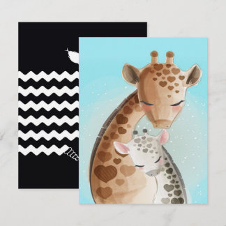 Mama en baby giraffe| Cadeautjes voor mama Kaart