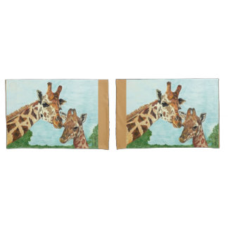 Mama en Baby Giraffe Pillow Hoesjes Kussensloop