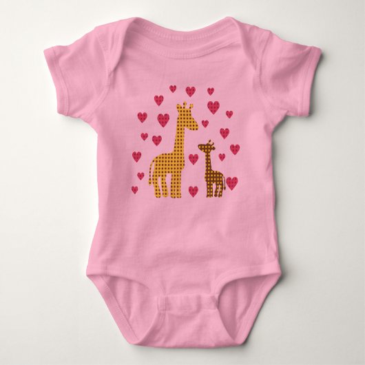 Mama en Baby Giraffes Romper (Voorkant)