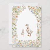 Mama en Baby Goose Boho Baby shower Kaart (Achterkant)