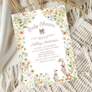 Mama en Baby Goose Boho Baby shower Kaart