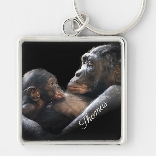 Mama en Baby Gorilla Sleutelhanger (Voorkant)
