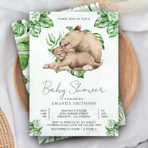 Mama en Baby Leeuwenwel Jungle Baby Shower Kaart