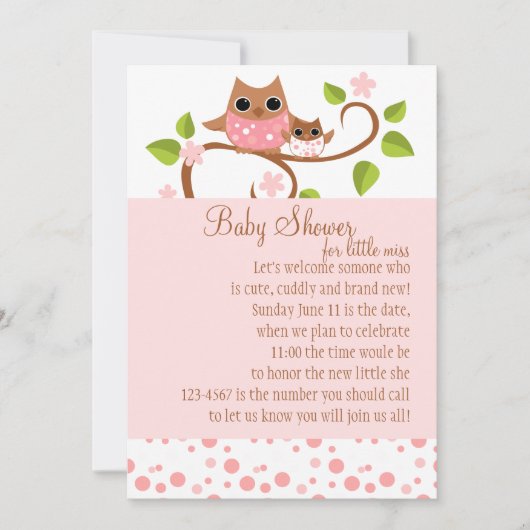 Mama en Baby Owl Kaart (Voorkant)