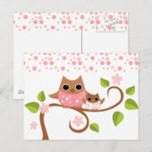 Mama en Baby Owls Briefkaart (Voorkant / Achterkant)
