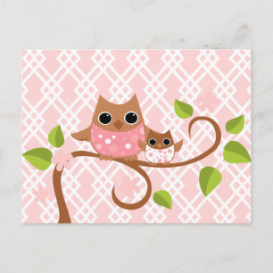 Mama en Baby Owls Briefkaart