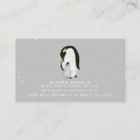 Mama en Baby Penguin Grey Baby diaper Raffle