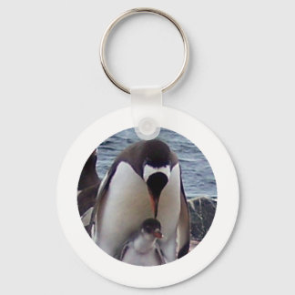 Mama en Baby Penguin Sleutelhanger