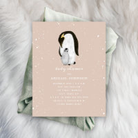 Mama en Baby Pinguïn Roze Meisje Baby Shower