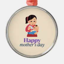 Mama en baby, vrolijke moederdag