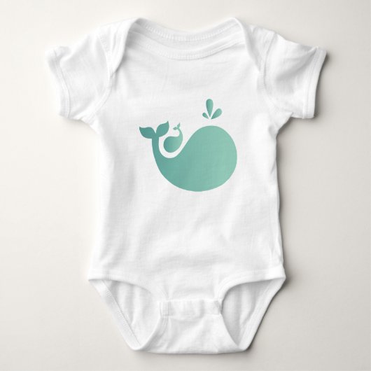 Mama en Baby Whale Baby Creeper Romper (Voorkant)