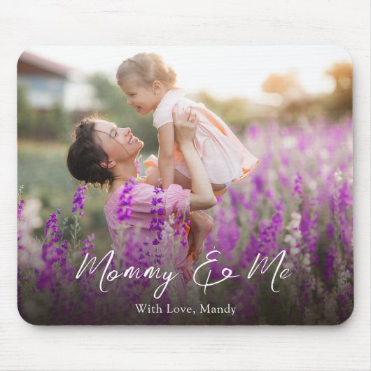Mama en ik schrijven aangepaste foto muismat (Voorkant)