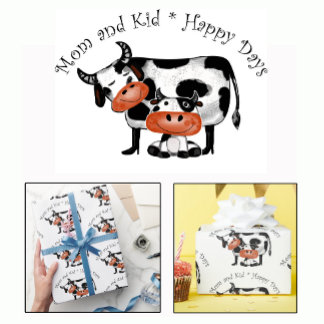 Mama en kind gelukkige dagen cadeaupapier