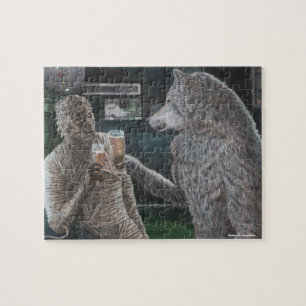 Mama en weerwolf Drink kleine fantasiepuzzel Legpuzzel