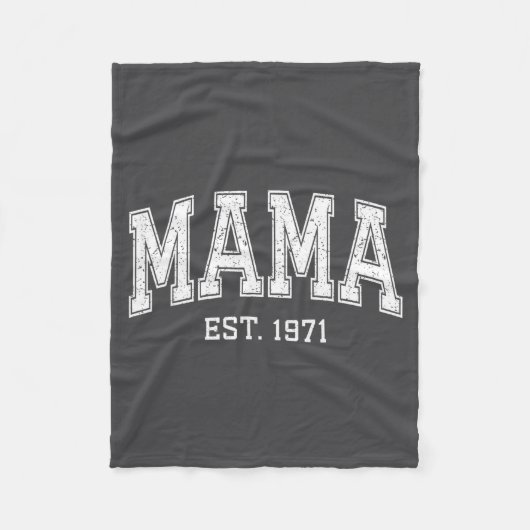 Mama Est 1971 Mom D Mothers Day Ized  Fleece Deken (Voorkant)