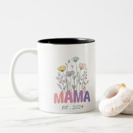 Mama Est 2024 Mothers Day Tweekleurige Koffiemok