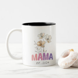 Mama Est 2024 Mothers Day Tweekleurige Koffiemok