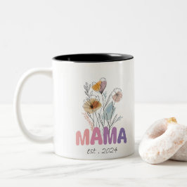Mama Est 2024 Mothers Day Tweekleurige Koffiemok