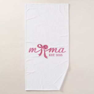 Mama Est 2025 Chaud Rose Bow Coquette fête des mèr