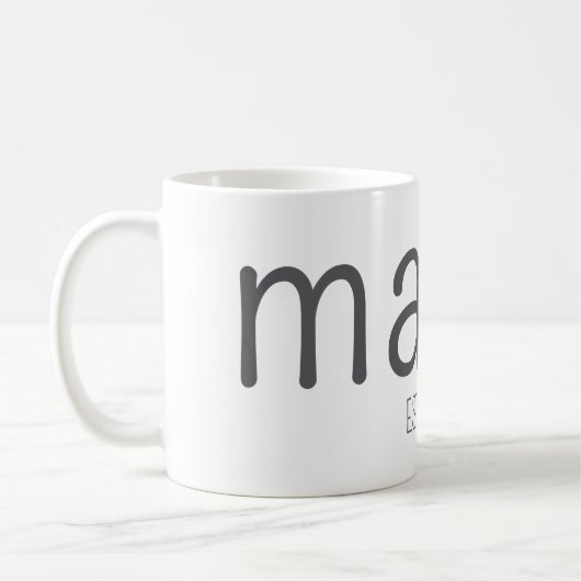 Mama Est 2025 Custom Mug (Gauche)