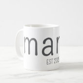 Mama Est 2025 Custom Mug Koffiemok (Voorkant links)