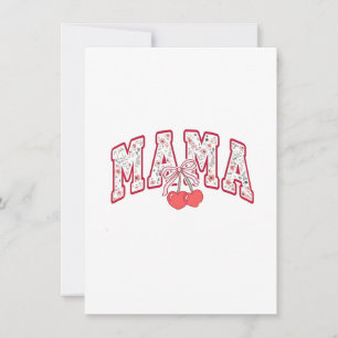 Mama est 2025 Moederdag Coquette boog Kaart