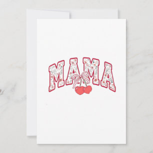 Mama est 2025 Moederdag Coquette boog Kaart