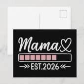 Mama est. 2026 Pregnancy Announcement Mom  Aankondigingskaart (Voorkant / Achterkant)