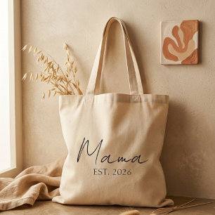Mama Est Jaar Minimal Familie Mijlpaal Tote Bag