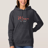 MAMA Est. [Jaar] Minimalistische moederherinnering Hoodie (Voorkant)