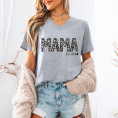 Mama Est TShirt Leopard Print, Aangepaste Mama Est