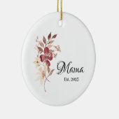 Mama Est. Year – New Mama Milestone Keramisch Ornament (Rechts)
