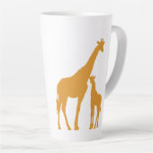 Mama et Baby Giraffe Latte Mug (Angle droit)