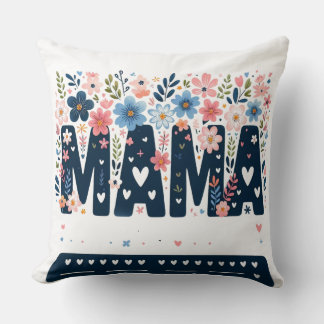 Mama Floral Heart – Boho Chic Mom Design Kussen